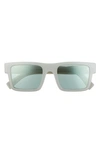 Prada 52mm Rectangular Sunglasses In Ardesia/ Green Silver