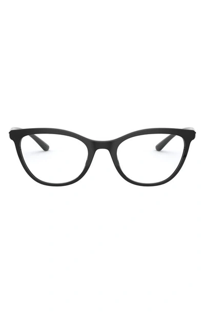 Dolce & Gabbana 52mm Cat Eye Optical Glasses In Black