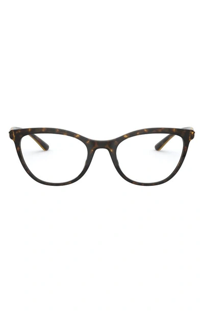 Dolce & Gabbana 52mm Cat Eye Optical Glasses In Havana