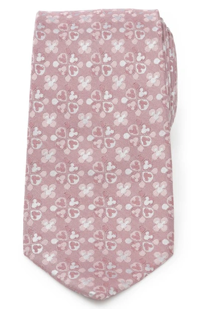 Cufflinks, Inc X Disney Mickey Mouse Floral Silk Tie In Pink