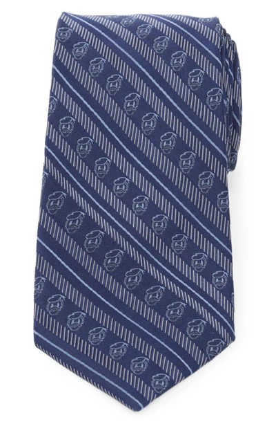 Cufflinks, Inc X Disney Donald Duck Stripe Silk Tie In Blue