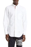 Thom Browne Classic Long Sleeves Shirt With Cf Gg Placket In Solid Poplin Clothing In White