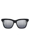 King Baby Santa Monica 54mm Gradient Sunglasses In Black/ Silver Gradient Mirror