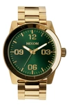 Nixon The Corporal Bracelet Watch, 48mm In Gold/ Green