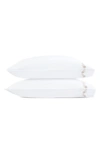 Matouk Daphne Set Of 2 Floral Embroidered 520 Thread Count Pillowcases In Dune