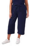 1.state Crop Drawstring Pants In Twilight Navy