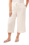 1.state Crop Drawstring Pants In Soft Ecru