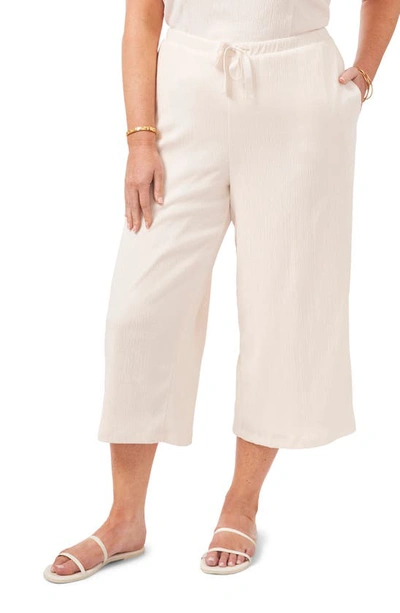 1.state Crop Drawstring Pants In Soft Ecru