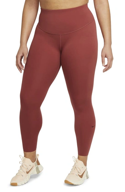 Nike One Lux 7/8 Tights In Canyon Rust/clear