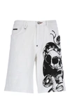 PHILIPP PLEIN PHILIPP PLEIN SHORTS WHITE