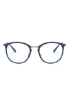 Ray Ban 7140 51mm Optical Glasses In Blue Silv