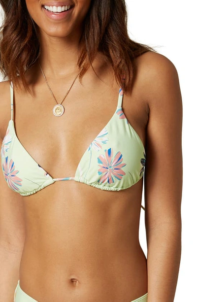 O'neill Cayo Brook Floral Bikini Top In Mint Brook Floral