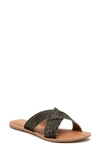 Coconuts By Matisse Pebble Slide Sandal In Black Spot Calf Hair