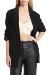 Open Edit Relaxed Velvet Blazer In Black