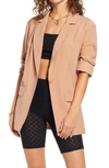 Open Edit Blazer In Tan Mocha