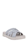 Easy Spirit Star Slide Sandal In Dusty Blue Synthetic