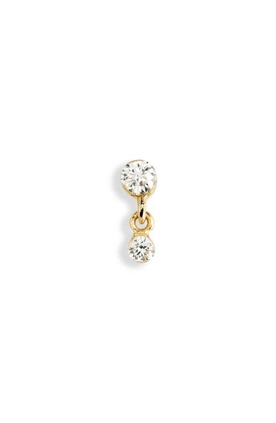 Maria Tash Single Diamond Stud Earring In Gold