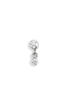 Maria Tash Single Diamond Stud Earring In White Gold