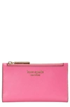 Kate Spade Small Spencer Slim Leather Bifold Wallet In Crushed Watermelon