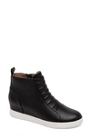 Linea Paolo Ashley High Top Wedge Sneaker Boot In Black