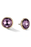 Marco Bicego 18k Yellow Gold Jaipur Color Amethyst Large Stud Earrings In Yellow Gold