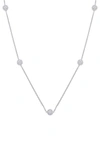 Sara Weinstock Reverie Pave Diamond Station Necklace In 18k Wg
