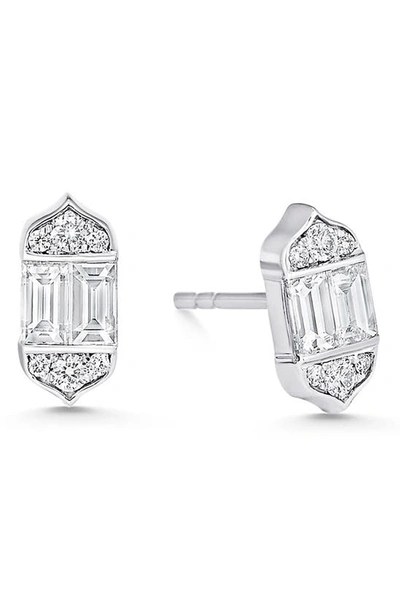 Sara Weinstock Taj Diamond Stud Earrings In 18k Wg