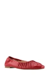 Marc Fisher Ltd Ophia Ballet Flat In Dk Crimson Leather