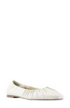 Marc Fisher Ltd Ophia Ballet Flat In Chic Cream Leather
