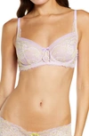 Skarlett Blue Minx Balconette Bra In Lavendula / Limeade