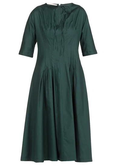 Marni Cotton Dress In Emerald