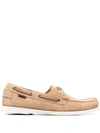 Sebago Portland Flash Out Boat Shoes In Beige