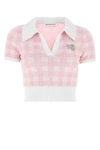 ALEXANDER WANG T T BY ALEXANDER WANG GINGHAM POLO PULLOVER