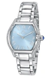 Porsamo Bleu Celine Bracelet Watch, 33.5mm X 40mm In Silver-baby Blue