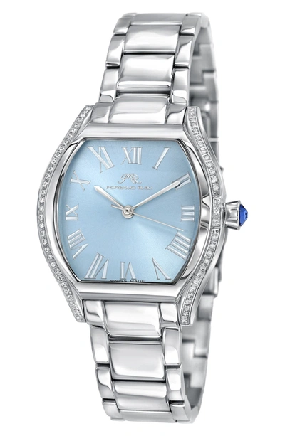 Porsamo Bleu Celine Bracelet Watch, 33.5mm X 40mm In Silver-baby Blue