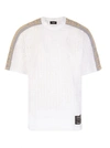 FENDI FENDI MEN'S WHITE POLYESTER T-SHIRT,FAF628A51XF0ZNM S