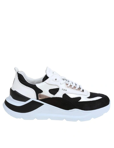 Date D.a.t.e. Black And White Leather Sneakers