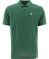 Barbour Polo Shirt In Pique Cotton With Logo In Green