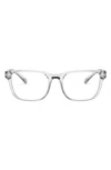 Ax Armani Exchange 54mm Rectangular Optical Glasses In Transparen