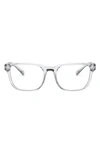 Armani Exchange 54mm Rectangular Optical Glasses In Transparen