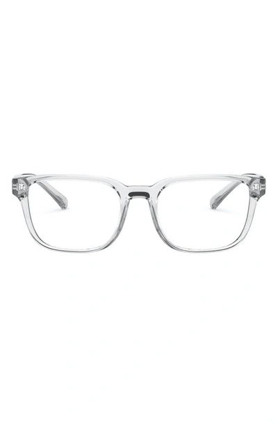 Ax Armani Exchange 54mm Rectangular Optical Glasses In Transparen