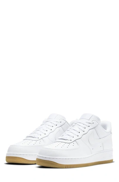 Nike White Gum Air Force 1 '07 Sneakers In White/white/brown