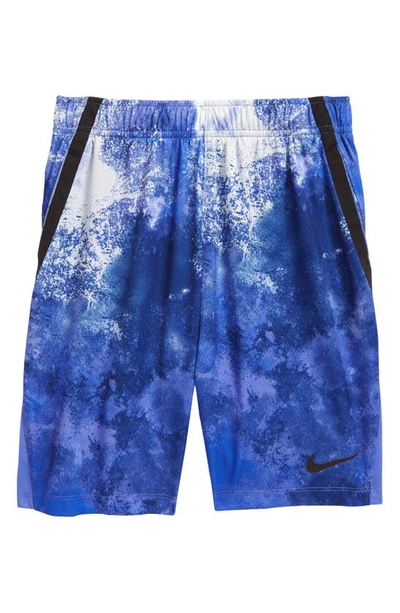 Nike Dri-fit Kids' Athletic Shorts In Sapphire/ Sapphire