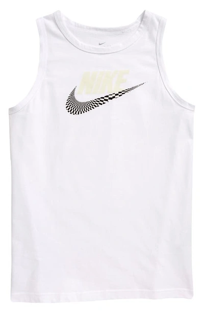 Nike Kids' Festival Futura Logo Graphic Tank (big Boy) In White