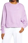 Nike Sportswear Crewneck Sweatshirt In Violet Shock/ White | ModeSens