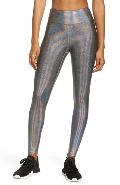 Heroine Sport Metallic High Waist Leggings In Black Halo