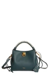 Mulberry Small Iris Leather Top Handle Bag In  Green