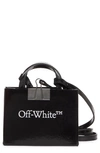 OFF-WHITE BABY BOX LOGO PATENT LEATHER TOP HANDLE BAG,OWNA106R21LEA0011001
