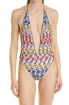 MISSONI KNIT ONE-PIECE SWIMSUIT,MMP00292 BR00B2 SM21P