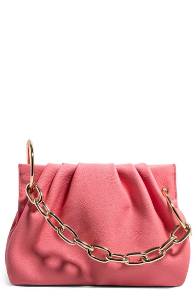 House Of Want Chill Vegan Leather Frame Clutch In Peony